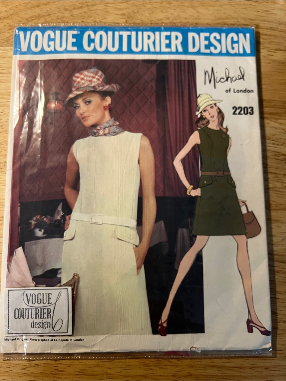 Vogue Couturier Design #2203 Semi-Fitted A- Line  Dress Pattern Cloth label inc